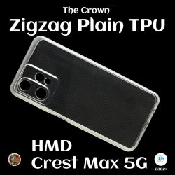 Zigzag HMD Crest Max 5G Back Cover Transparent New