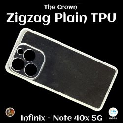 Zigzag Infinix Note 40X 5G Back Cover Transparent New