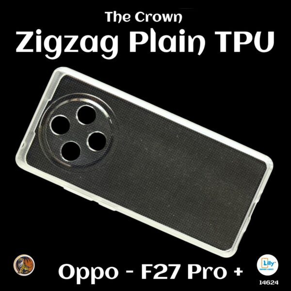 Zigzag Plain TPU Oppp-F27 Pro+ Back Cover - Transparent - Image 10