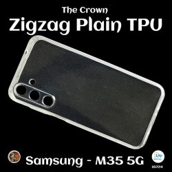 Zigzag Plain TPU Samsung-M35 5G Back Cover - Transparent