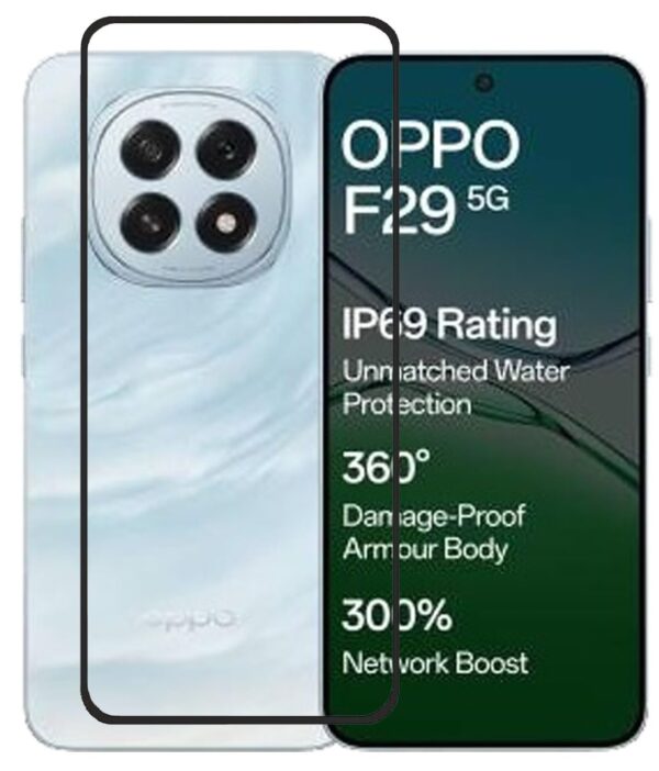 For Oppo F29 5G Tempered Glass Black New - Image 2