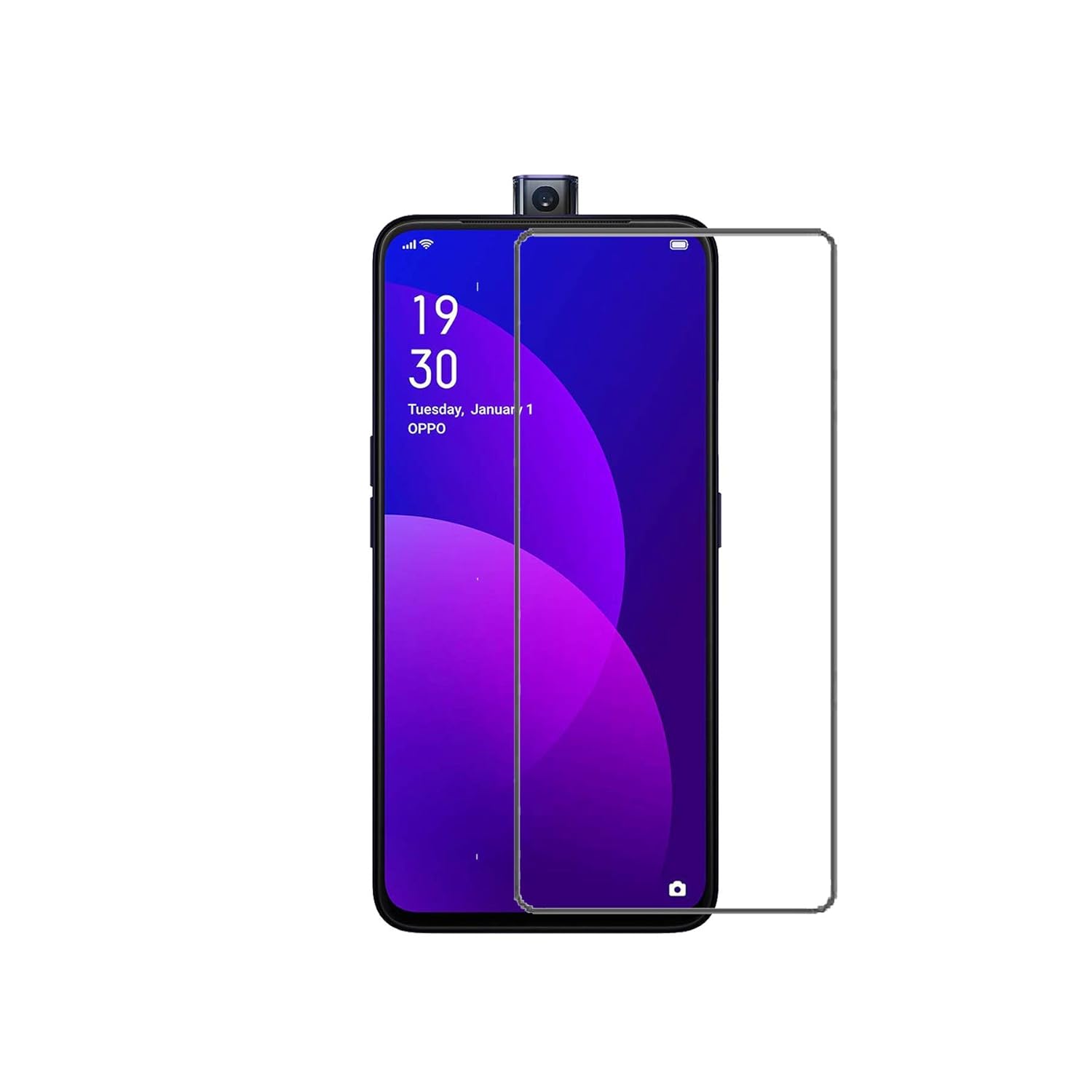 10 For Oppo F11 Pro Tempered Glass Black New - Image 1