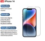 For Apple Iphone 14 Tempered Glass Black New - Image 14