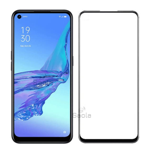 For Oppo A73 Tempered Glass Black New - Image 2