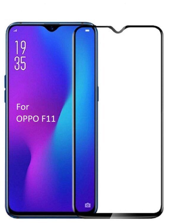 For Oppo F11 Tempered Glass Black New - Image 14