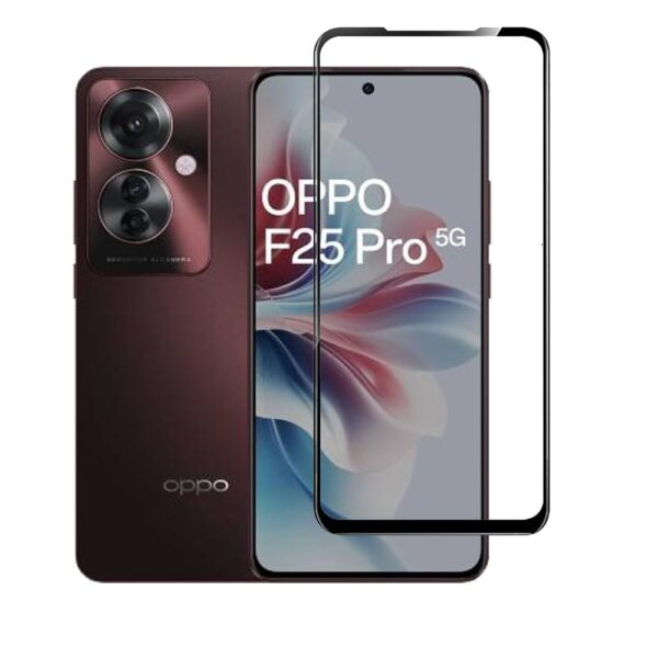 For Oppo F25 Pro Tempered Glass Black New - Image 13