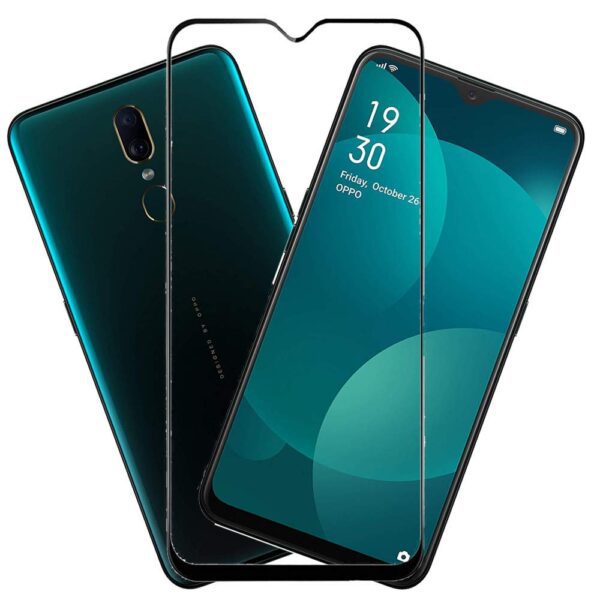 For Oppo F11 Tempered Glass Black New - Image 2