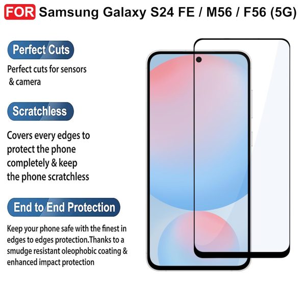 For Samsung Galaxy M56 Tempered Glass Black New - Image 12
