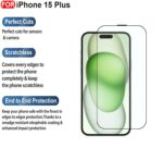 For Apple Iphone 15 Plus Tempered Glass Black New - Image 15