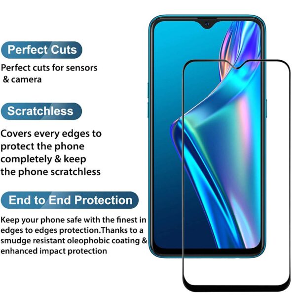 For Oppo A12 Tempered Glass Black New - Image 14