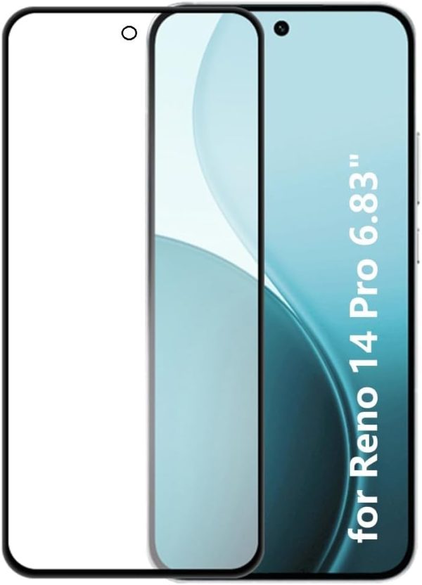 For Oppo Reno 14 Pro Tempered Glass Black New - Image 2