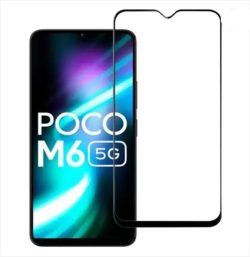 For Xiaomi Poco M6 5G Tempered Glass Black New