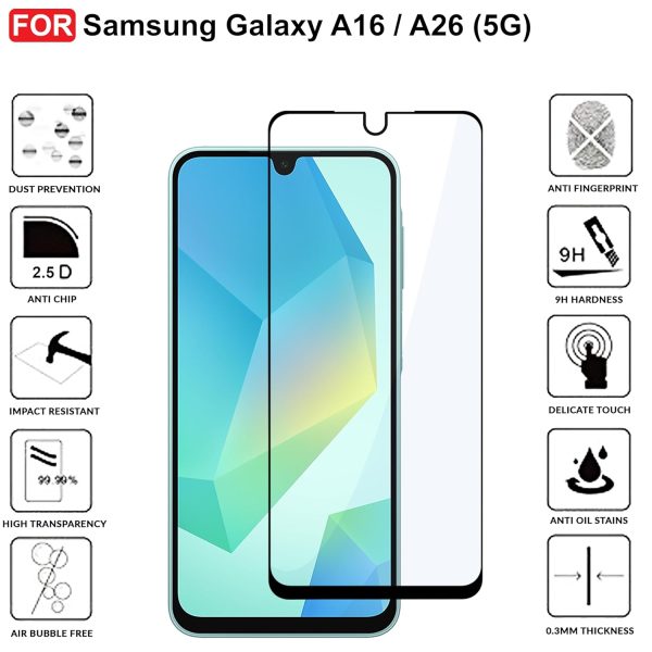 For Samsung Galaxy A26 Tempered Glass Black New - Image 6