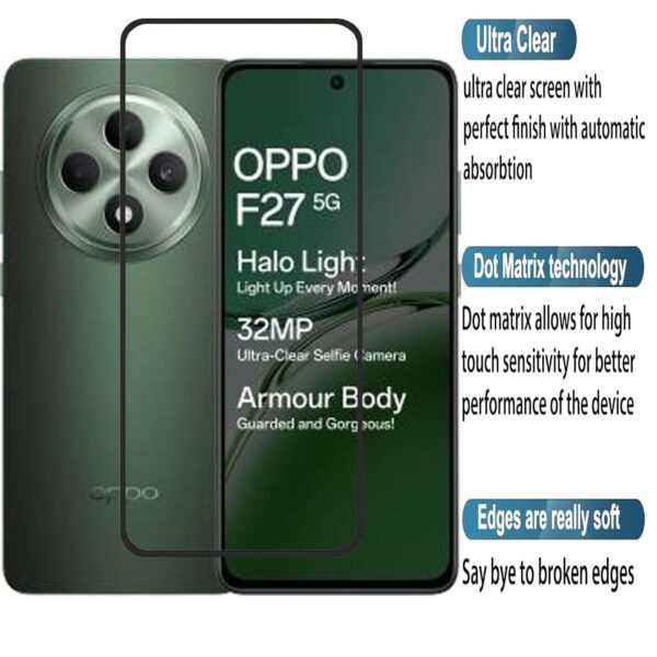 For Oppo F27 5G Tempered Glass Black New - Image 14