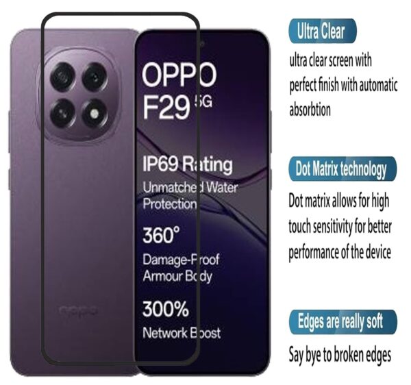 For Oppo F29 5G Tempered Glass Black New - Image 14