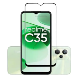 For Realme C35 Tempered Glass Black New
