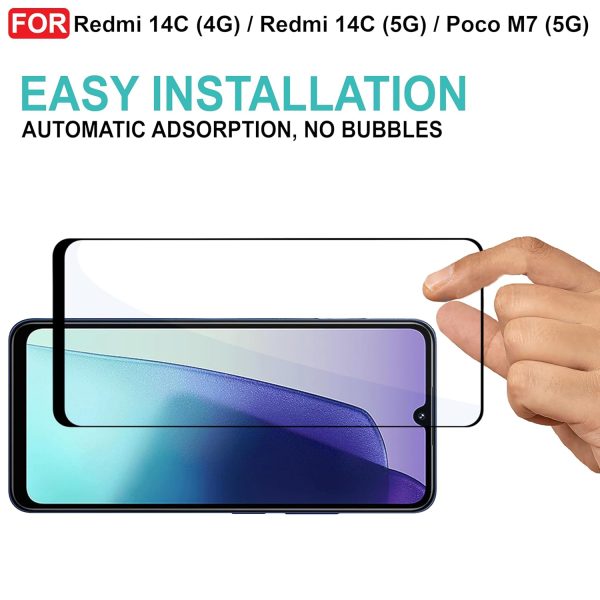 For Xiaomi Poco M7 Tempered Glass Black New - Image 5