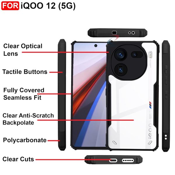 For iQOO 12 5G Back Cover Eagle Transparent New - Image 7