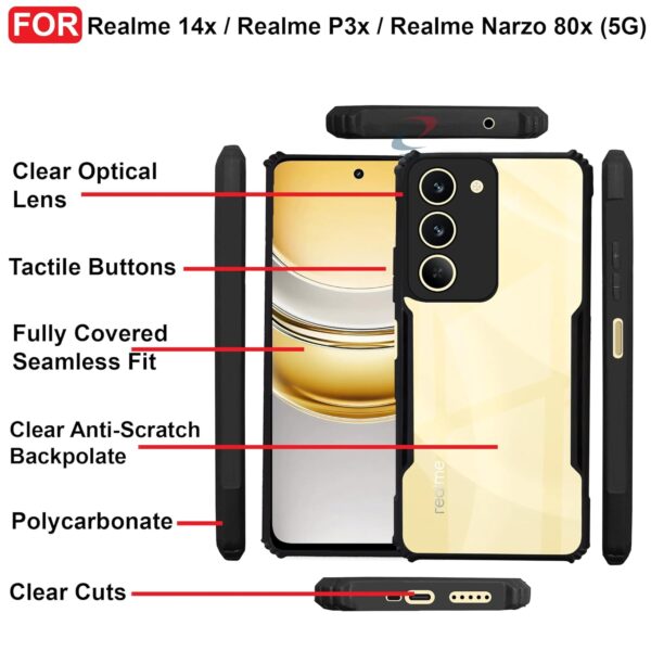 For Realme Narzo 80X 5G Back Cover Eagle Transparent New - Image 2