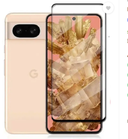 For Google Pixel 8 Tempered Glass Black New