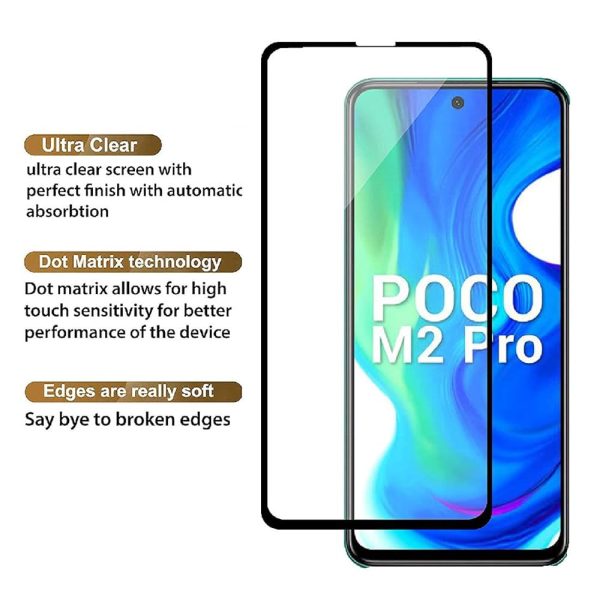 For Xiaomi Poco M2 Pro Tempered Glass Black New - Image 5