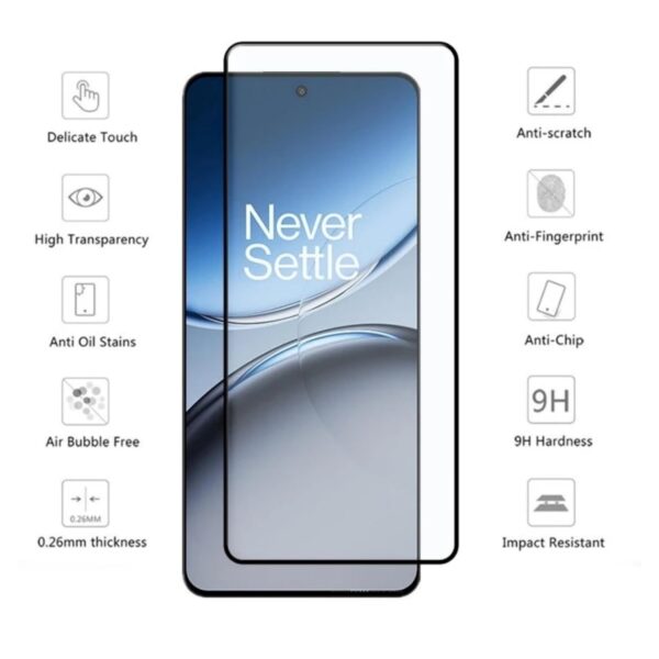 For OnePlus Nord CE 5G Tempered Glass Black New - Image 2