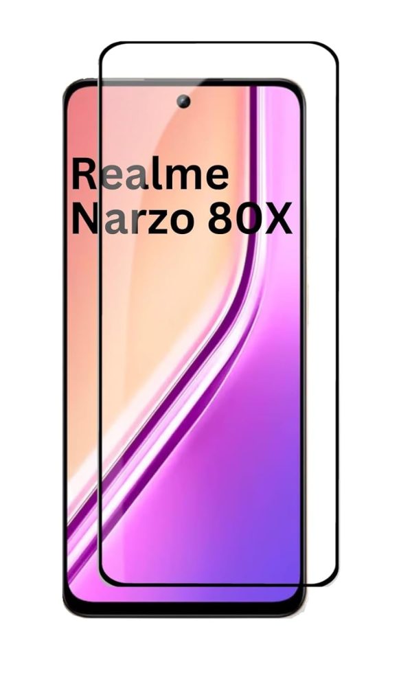 For Realme Narzo 80X Tempered Glass Black New - Image 12