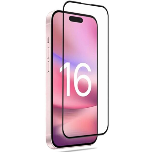 For Apple Iphone 16 Tempered Glass Black New - Image 15