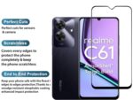 For Realme C61 Tempered Glass Black New - Image 14