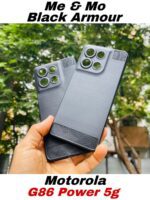 For Motorola G86 Power 5G Back Cover Black Armor New - Image 2