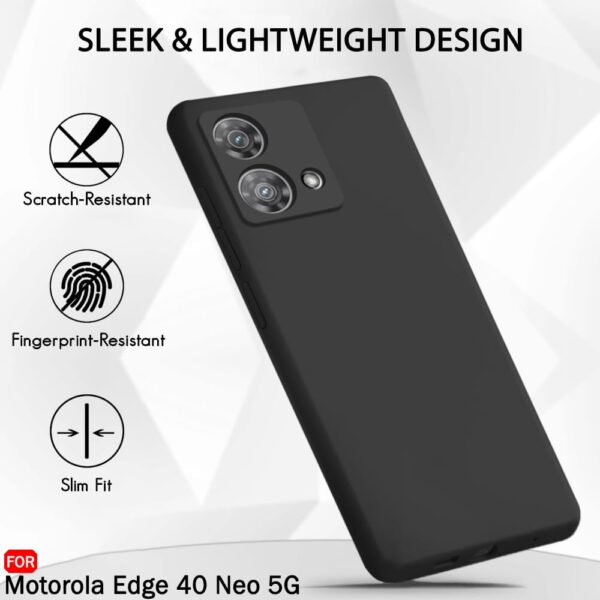 For Motorola Moto Edge 40 Neo Back Cover iBlack New - Image 9