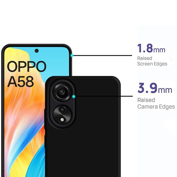 For Oppo A58 4G Back Cover iBlack New - Image 3