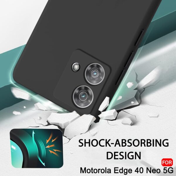 For Motorola Moto Edge 40 Neo Back Cover iBlack New - Image 7
