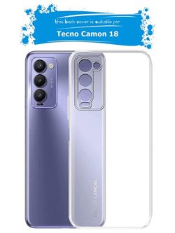 ZIgZag Tecno Camon 18 Back Cover Transparent