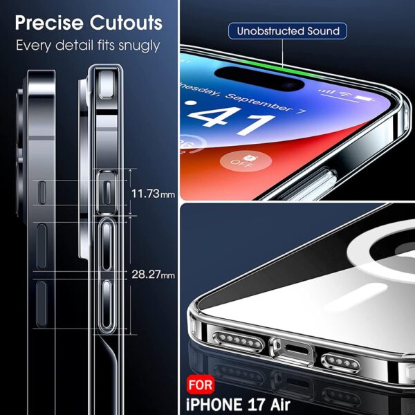For iPhone 17 Air Back Cover Transparent Magsafe New - Image 12
