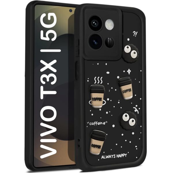 For Vivo T3X 5G Back Cover Girlish Coffee Case New - Image 5