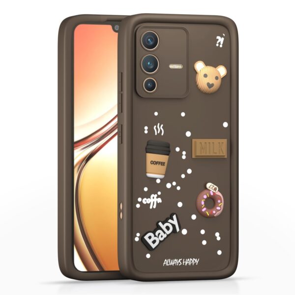 For Vivo V23 PRO 5G Back Cover Girlish Coffee Case New - Image 2