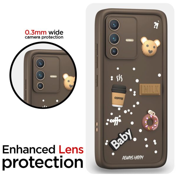 For Vivo V23 PRO 5G Back Cover Girlish Coffee Case New - Image 4