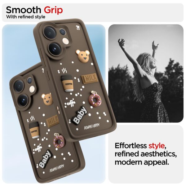 For Vivo V60 5G Back Cover Girlish Coffee Case New - Image 3