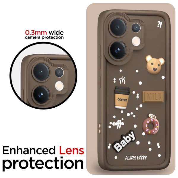 For Vivo V60 5G Back Cover Girlish Coffee Case New - Image 5