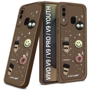 Vivo V9 Back Cover Girlish Coffee
