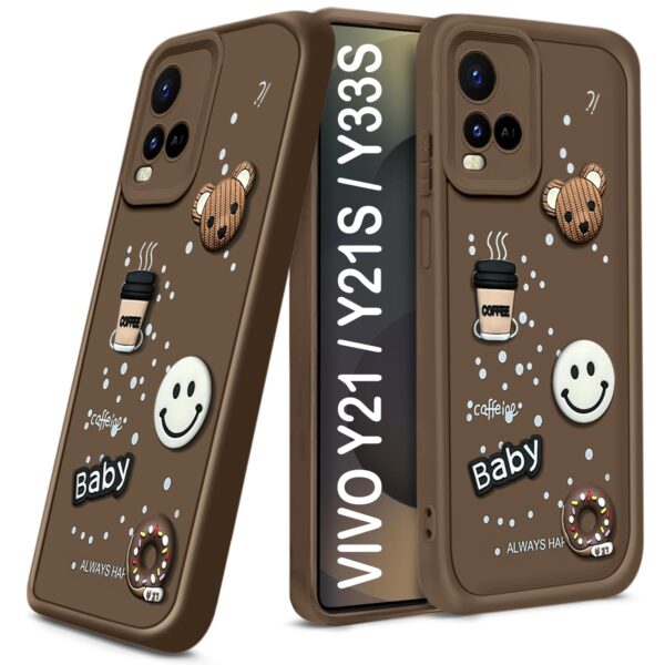 For Vivo Y21 Back Cover Girlish Coffee Case New - Image 5