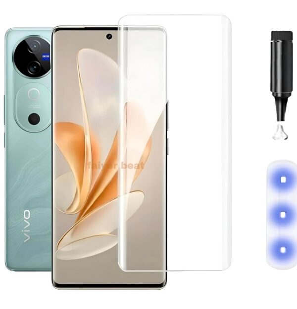 Fpr Vivo V40E UV Tempered Glass New - Image 2