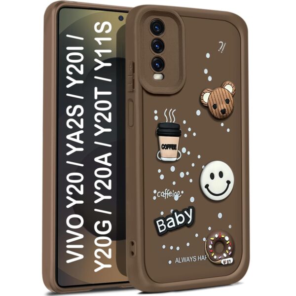 For Vivo Y20 Back Cover Girlish Coffee Case New - Image 2