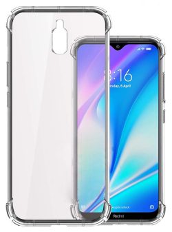 OO LALA JI For Back Cover for Redmi 8A Dual -Soft Silicone Shockproof Bumper Case Back Cover in Transparent[Air Cushion Technology]-forBack Cover for Redmi 8A Dual -Transparent