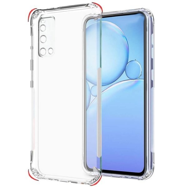 OO LALAJI Vivo Y20 Shockproof Silicone Back Cover in Transparent for Vivo Y20 - Image 2