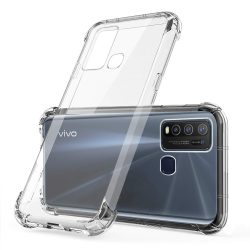 OO LALA JI Back Cover for Vivo Y50 / Vivo Y30 (Armor|TPU, Silicone| - Transparent
