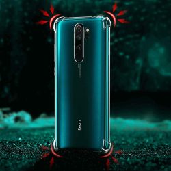 OO LALA JI Xiaomi Redmi Note 8 Pro Anti-Shock 12D Transparent Bumper Case Cover (Corner Protection with Air Cushion Technology) - Transparent