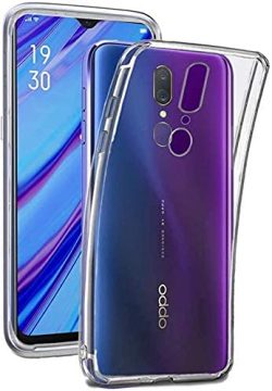 OO LALA JI oppo f11 - soft silicone shockproof bumper case back cover in transparent[air cushion technology]-for oppo f11  - Transparent