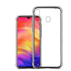 OO LALA JI  flexible shockproof corner protective tpu back cover case cover/ultra slim clear tpu bumper for xiaomi redmi note 7 pro / - transparent